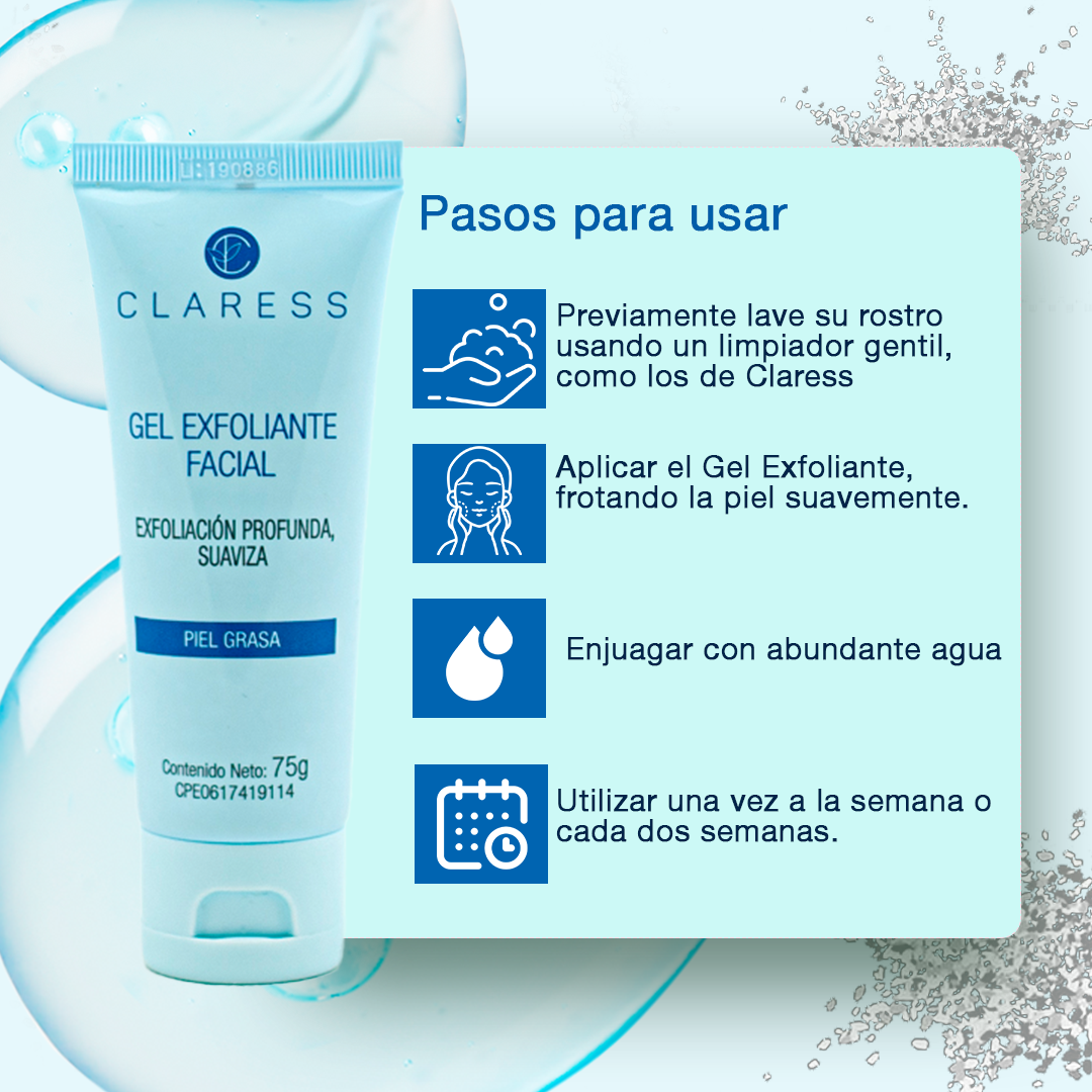 Gel Exfoliante Facial Antiacné – Reduce Brotes, Cicatrices y Manchas