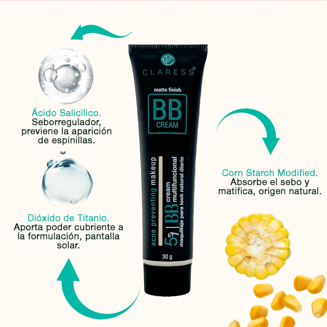 Matte Finish BB Cream Antiacné