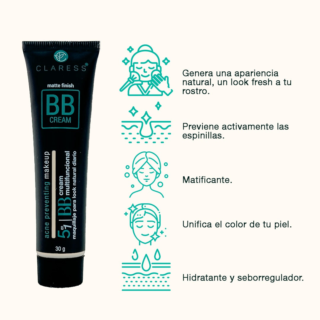 Matte Finish BB Cream Antiacné