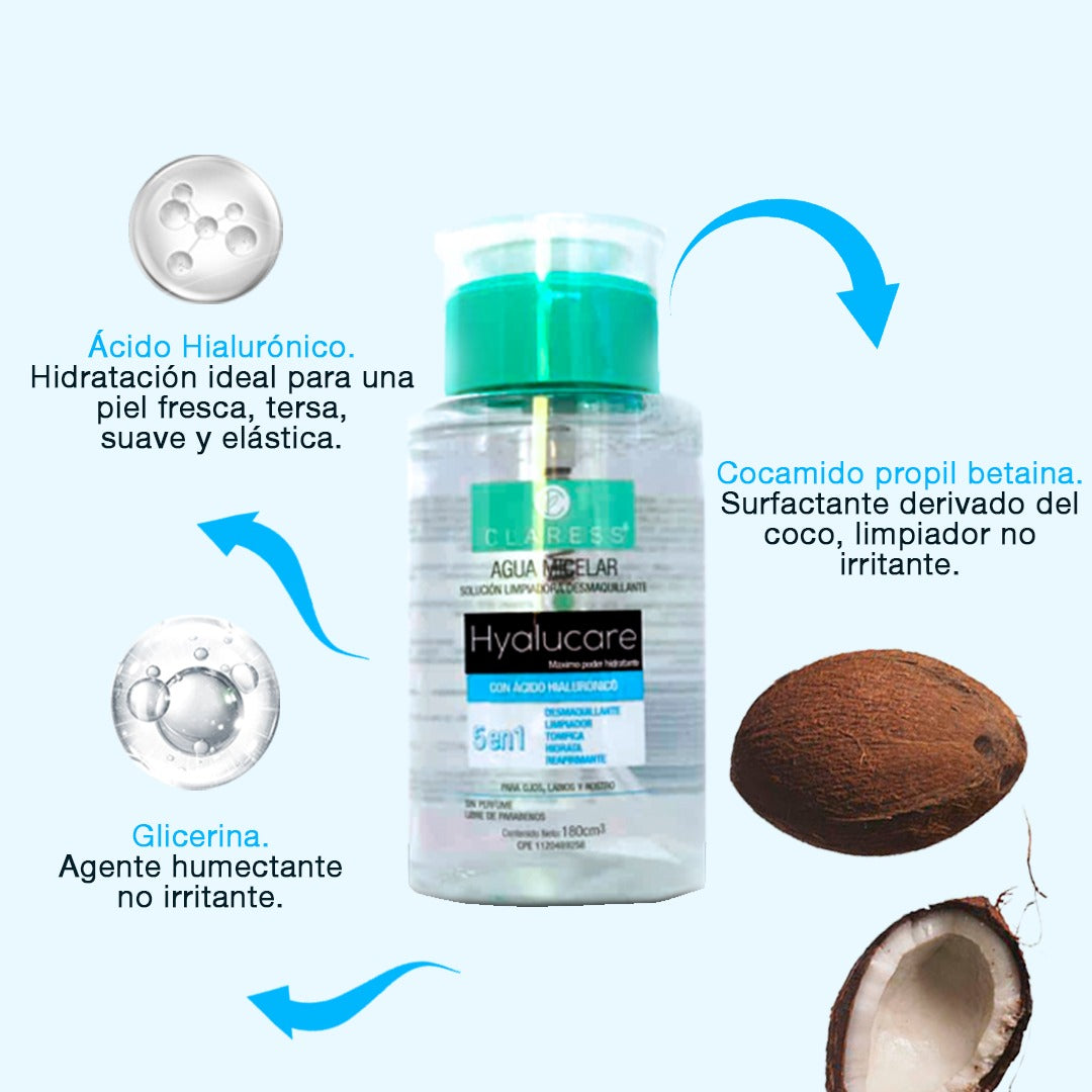 Agua Micelar de Ácido Hialurónico