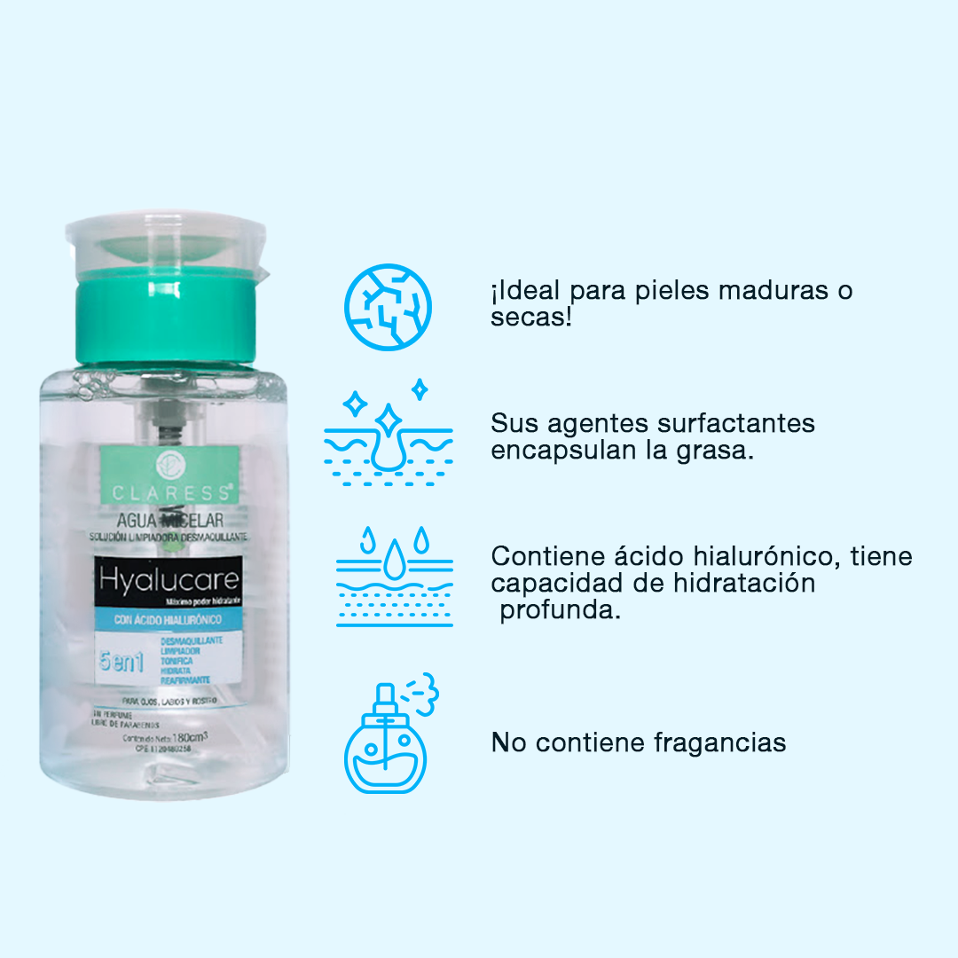 Agua Micelar de Ácido Hialurónico