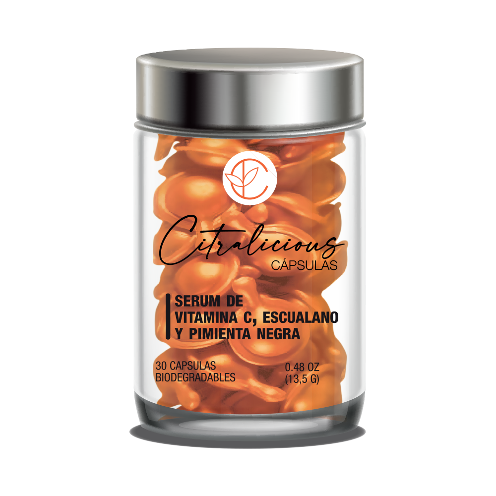 Citralicious Cápsulas: Serum de Vitamina C, Escualano y Pimienta Negra